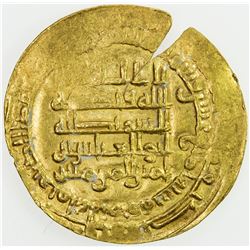 ABBASID: al-Muqtadir, 908-932, AV dinar (2.96g), Mah al-Basra, AH314. EF