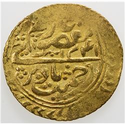 MANGHIT OF BUKHARA: Haidar, 1800-1826, AV tilla (4.49g), Bukhara-yi sharif, AH1241, VF