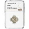 Image 3 : BELGIUM: Leopold II, 1865-1909, 5 centimes, 1863. NGC MS66