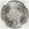 Image 2 : SAXONY: Johann, 1854-1873, AR 1/6 thaler, 1863-B. NGC MS64