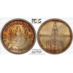 GERMANY: Third Reich, AR 2 mark, 1934-E, PCGS MS64+