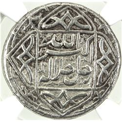 MUGHAL: Akbar I, 1556-1605, AR rupee, Ahmadabad, IE47. NGC VF35