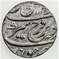 MUGHAL: Farrukhsiyar, 1713-1719, AR rupee (11.52g), Murshidabad, AH1130 year 7. VF