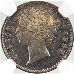 BRITISH INDIA: Victoria, Queen, 1837-1876, AR 2 annas, 1841(c)