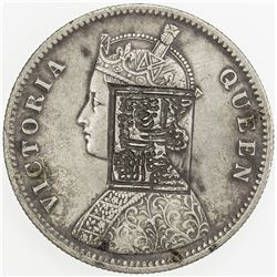 BRITISH INDIA: Victoria, Queen, 1837-1876, AR rupee, 1862. VF