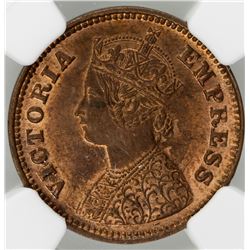 BRITISH INDIA: Victoria, Empress, 1876-1901, AE 1/2 pice, 1901(c)
