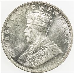 BRITISH INDIA: George V, 1910-1936, AR 1/2 rupee, 1936 (b). UNC