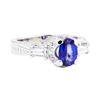 18KT White Gold 1.36 ctw Sapphire and Diamond Ring