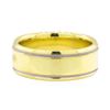 18KT Yellow Gold with Rhodium Detail Men's Band