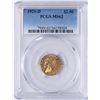 Image 1 : 1925-D $2 1/2 Indian Head Quarter Eagle Gold Coin PCGS MS62