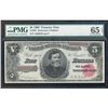 Image 1 : 1890 $5 Treasury Note Fr.361 PMG Gem Uncirculated 65EPQ