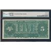 Image 2 : 1890 $5 Treasury Note Fr.361 PMG Gem Uncirculated 65EPQ
