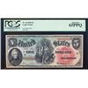 Image 1 : 1869 $5 Rainbow Legal Tender Note Fr.64 PCGS Gem New 65PPQ