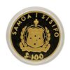 1987 Australia $100 Western Samoa America's Cup Gold Coin