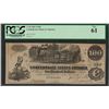 Image 1 : 1862 $100 Confederate States of America Note T-39 PCGS New 61