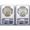 Image 2 : Lot of 1922 & 1924 $1 Peace Silver Dollar Coins NGC MS63