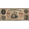 1854 $5 Exchange Bank of Columbia, SC Obsolete Note