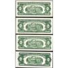 Image 2 : Lot of (4) 1953/1963 $2 Legal Tender Notes