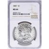 Image 1 : 1887 $1 Morgan Silver Dollar Coin NGC MS64