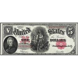 1907 $5 Woodchopper Legal Tender Note