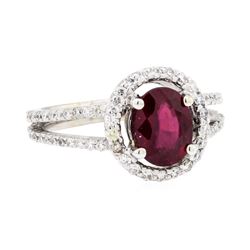 18KT White Gold 1.74 ctw Ruby and Diamond Ring