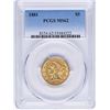 1881 $5 Liberty Head Half Eagle Gold Coin PCGS MS62