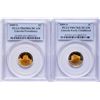 Image 1 : Lot of (2) 2009-S Lincoln Cent Proof Coins PCGS PR67RD/PR69RD Ultra Toning