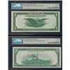 Image 2 : MATCHING Serial Number Pair of 1918 $1/$2 Federal Reserve Bank Notes PMG Gem Unc