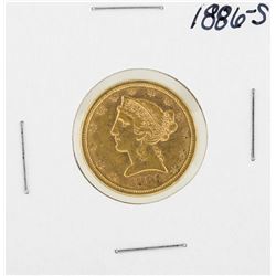 1886-S $5 Liberty Head Half Eagle Gold Coin