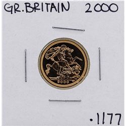 2000 Great Britain Elizabeth II 1/2 Sovereign Gold Coin