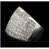Image 2 : 14KT White Gold 5.00 ctw Diamond Ring