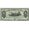 Image 1 : 1873 $5 South Carolina Rail Road Company Obsolete Note