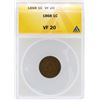 1868 Indian Head Cent Coin ANACS VF20