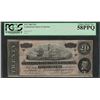 Image 1 : 1864 $20 Confederate States of America Note T-67 PCGS Choice About New 58PPQ
