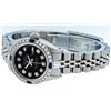 Image 4 : Rolex Ladies Stainless Steel Black Diamond & Sapphire Datejust Wristwatch