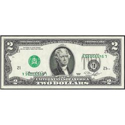 1976 $2 Federal Reserve Note ERROR Inverted Serial Numbers