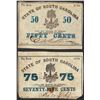 Image 1 : Lot of 1863 Fifty & Seventy-Five Cent State of North Carolina Obsolete Notes