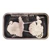 Image 1 : 1974 Thanksgiving Madison Mint 1 oz .999 Fine Silver Art Bar