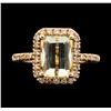 Image 1 : 14KT Rose Gold 3.05 ctw Citrine and Diamond Ring