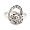 Image 2 : 14KT White Gold 0.40 ctw Diamond Ring