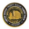 Image 2 : .999 Silver Nugget Sparks, Nevada $20 Casino Limited Edition Gaming Token