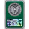 Image 2 : 2017 $1 American Silver Eagle Coin NGC MS70 Early Releases Green Core