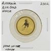 2002 $25 Australia Year of the Horse 1/4 oz. Gold Coin