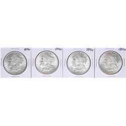 Lot of (4) 1896 $1 Morgan Silver Dollar Coins