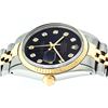 Image 4 : Rolex Men's Two Tone 14K Black Diamond 36MM Datejust Wristwatch