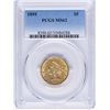 1895 $5 Liberty Head Half Eagle Gold Coin PCGS MS62