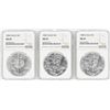 Lot of 1986-1988 $1 American Silver Eagle Coins NGC MS69