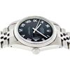 Image 4 : Rolex Men's Stainless Steel Black Roman Datejust 36MM Wristwatch Datejust