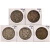 Lot of (5) 1934-S $1 Peace Silver Dollar Coins