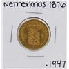 Image 2 : 1876 Netherlands Koning William De Derde 10 Gulden Gold Coin